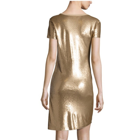 MICHAEL KORS Short-Sleeve Diagonal Sequined Dress - Picture 4 of 5